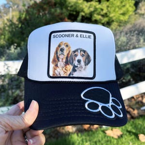 Custom dog hat, Custom pet portrait trucker hat, Dog hats, Personalized gift for dog lovers, Pet hat, Custom cat hat, Dog baseball cap image 5