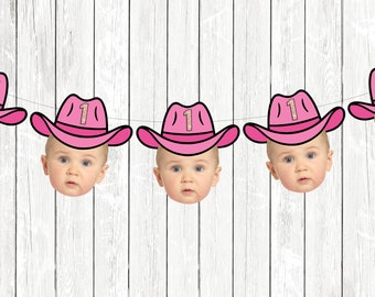 Farm Animal Birthday Decor, First Birthday Decorations for Girl, 1st Rodeo birthday banner, Cowgirl Birthday Party, 1st birthday banner