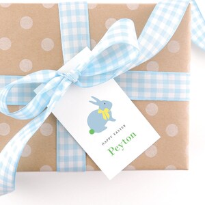 Personalized Easter Gift Tags, Personalized Easter Gifts, Easter Gift Tags, Easter Gifts for Kids, Easter Card Set for kids, Blue Bunny