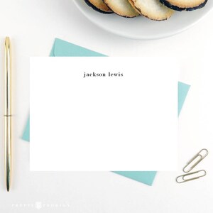 Personalized Stationery Note Card Set, Simple Modern Stationery - Etsy