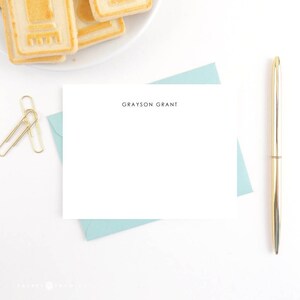 Personalized Stationery Note Card Set - Minimalist A2 Size - Etsy