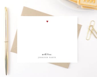 Personalized Note Card Set, Custom Stationery Gift, A2 Size