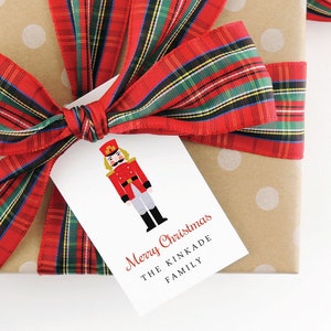 Christmas Gift Tags Personalized, Personalized Holiday Gift Tag for families, friends, Christmas Gift Tag for Kids, Nutcracker, Set of 20