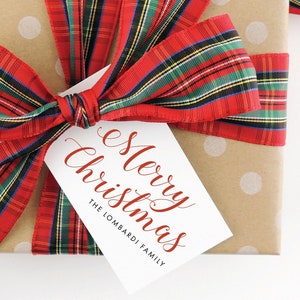 Personalized Merry Christmas Gift Tag, Christmas Party Favor Gift Tags, Gift Tags, Christmas - Happy Holidays gift tags, Merry Christmas