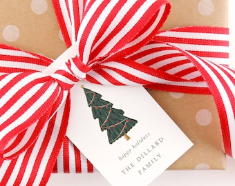Handmade Personalized Christmas Gift Tags, Holiday Decor, Set of 20
