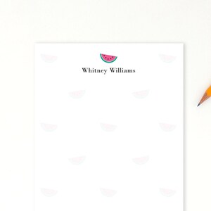 Personalized Notepad, Personalized Stationery, Stationary, Writing sheets Paper, Custom Notepad, Writing Pad, custom notepad, watermelon