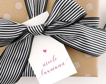 Monogrammed Gift Tags - Personalized Gift Tags - Custom Tags - Enclosure Cards - Favor Tags - For Girls -For Her-Wedding- Perfect Penmanship