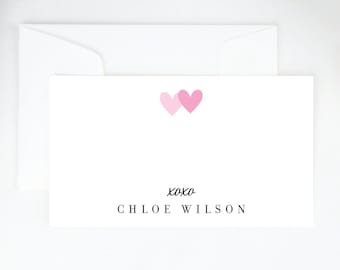 Personalized Gift Enclosure Cards / Personalized Gift / Enclosure Cards for wedding / Heart / Gift Enclosures Thank You Card / Double Hearts