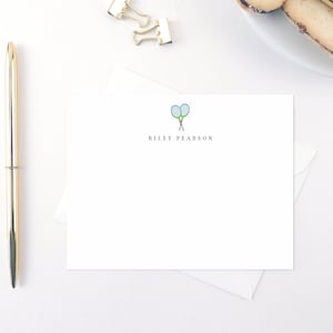 Personalized Tennis Racket Stationery, Tennis Racket Note Card Gift, Personalized gifts for Tennis Gifts for him, for her, Tennis Racket