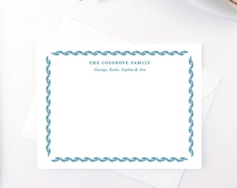 Personalized Stationery Set / Leaf Border Personalized Stationary / Personalized Stationery Note Card / Custom Stationery Set / Leaflet
