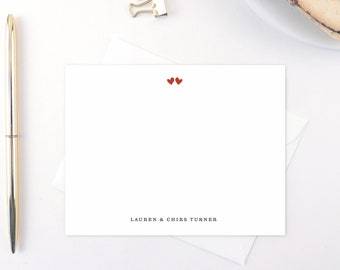 Personalized Stationery Note Card Set, Handmade Everyday Note Card Gift Set, Everyday Stationery Set for her, Preppy Note Cards, double love