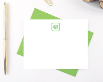 Personalized Monogram Stationery Set, Custom Note Cards