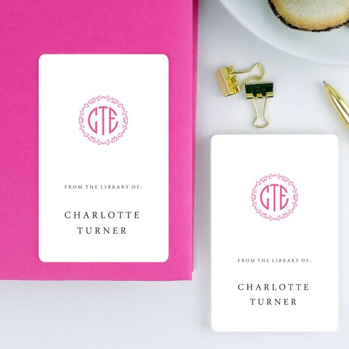 Personalized Bookplates Custom Bookplate Stickers Set of 20 Etsy