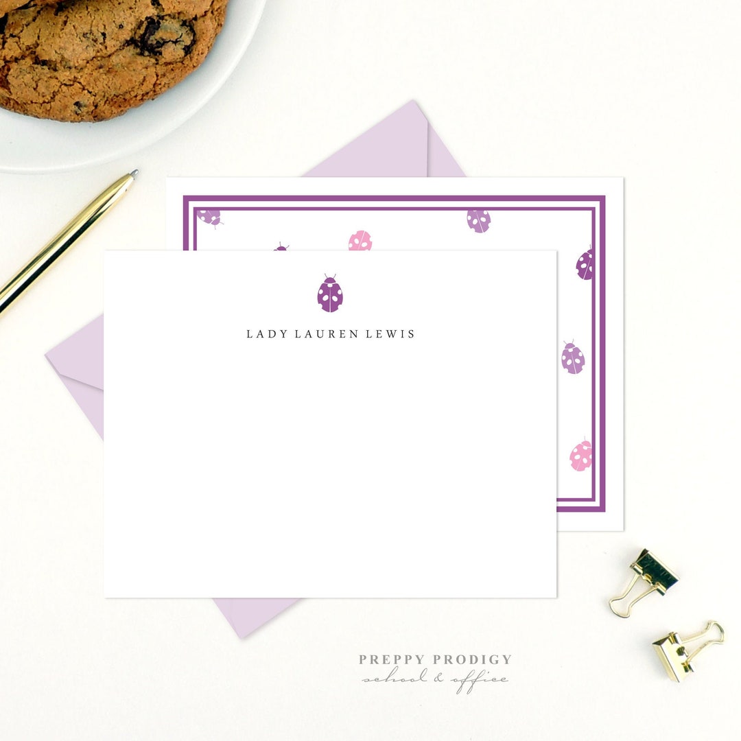 Personalized Kids Stationery for Girls, Children's Personalized Note