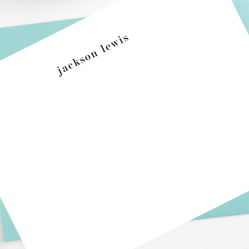 Personalized Stationery Note Card Set, Simple Modern Stationery - Etsy