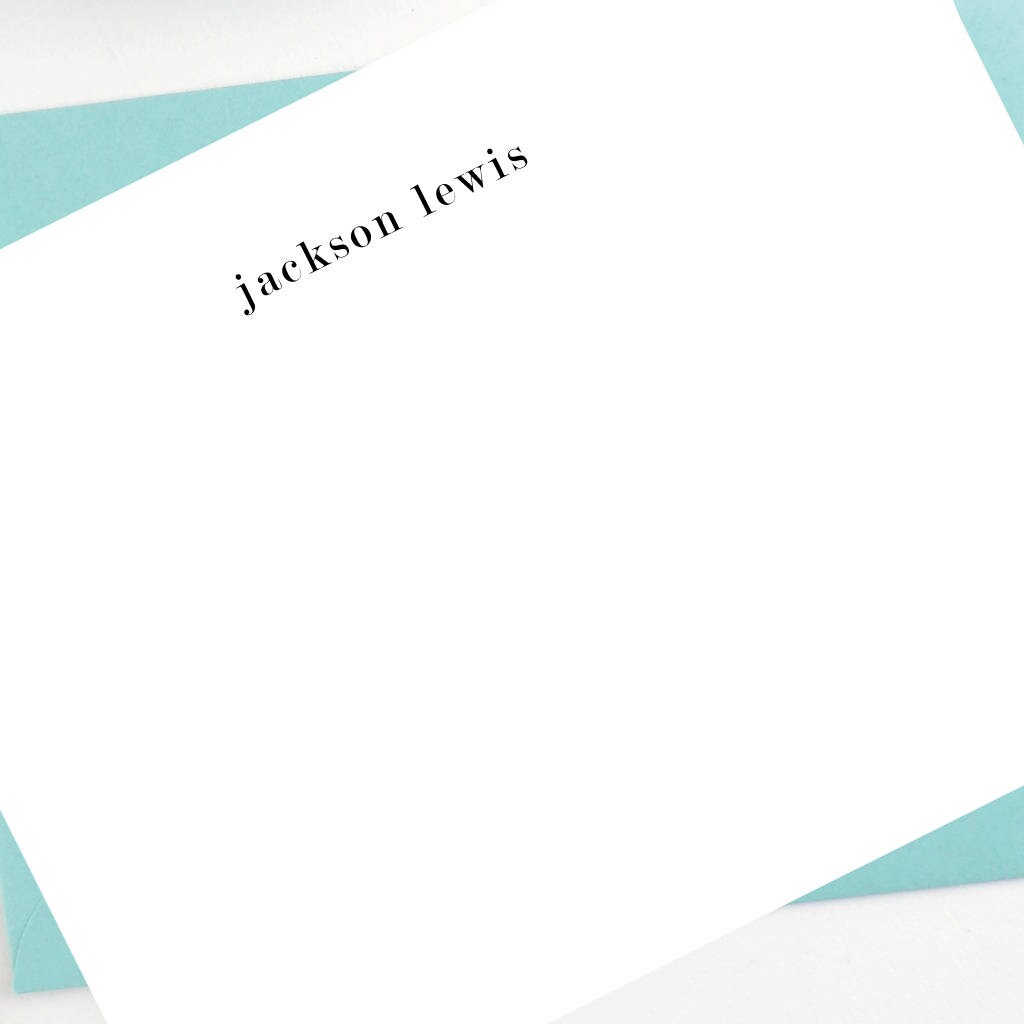 Personalized Stationery Note Card Set, Simple Modern Stationery - Etsy