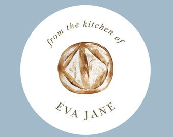 Personalized Kitchen Labels, Bread Stickers, Homemade Baking Stickers