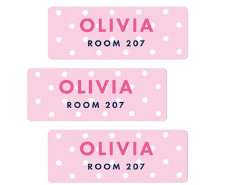 Personalized School Name Labels, Weatherproof Stickers (Qty 30)