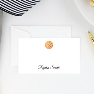 Cartes de visite personnalisées pour enfants, cadeau d'anniversaire d'enfants, carte de visite preppy, carte de visite pour enfants, garçons, filles, jeu d'étiquettes pour cadeaux, basket-ball