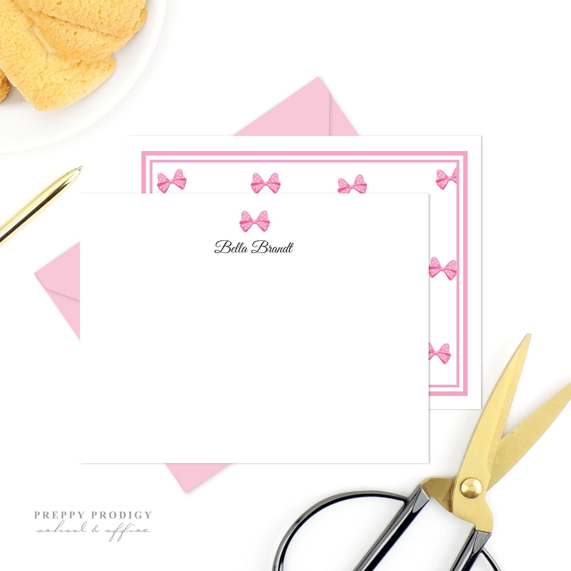 Kids Personalized Stationery set for girls, Note card gift set, Stati…