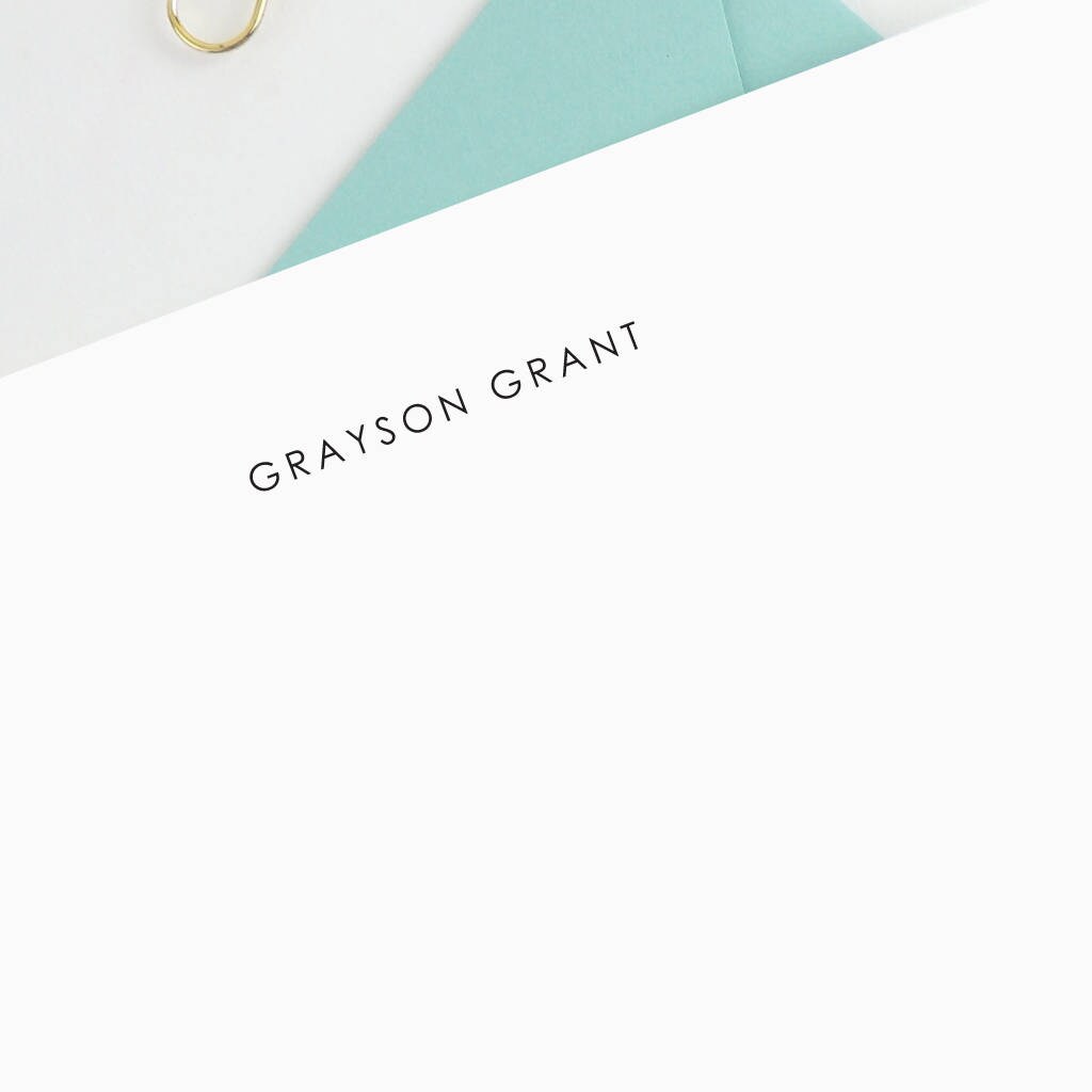 Personalized Stationery Note Card Set - Minimalist A2 Size - Etsy