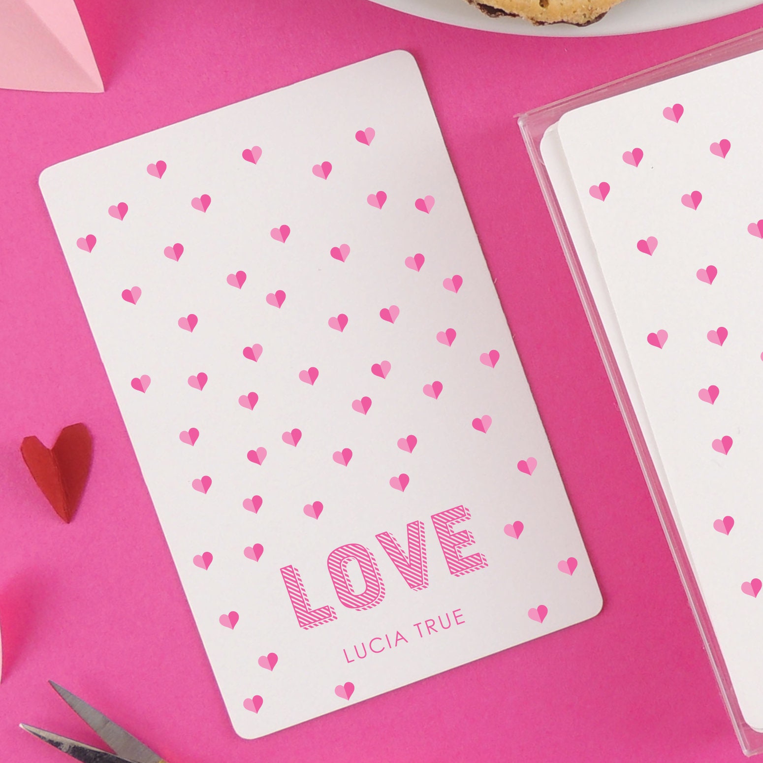 Personalized Kids Valentine Cards for School, Red Valentine's Day Cards ...