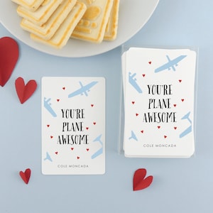 Personalized Kids Valentine Cards for school, Red Valentine&#39;s Day Cards for boys, Classroom Valentines, Kids Class Valentines, Airplanes