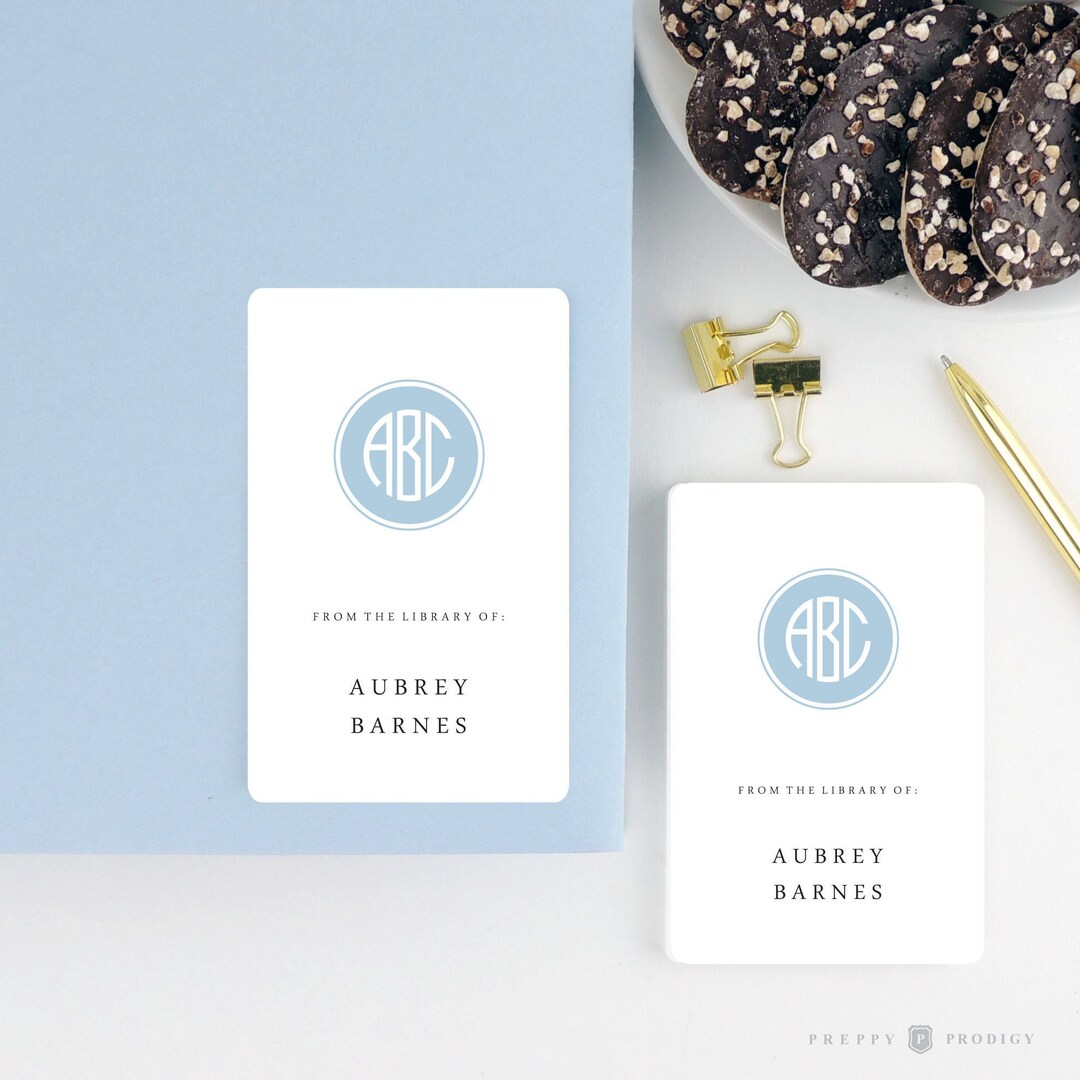 Custom Bespoke Personalized Bookplates Stickers / Bookplate Sticker Ex