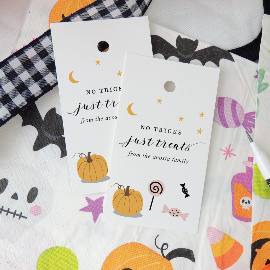 Personalized Halloween Gift Tags Halloween Party Favor Tags Etsy