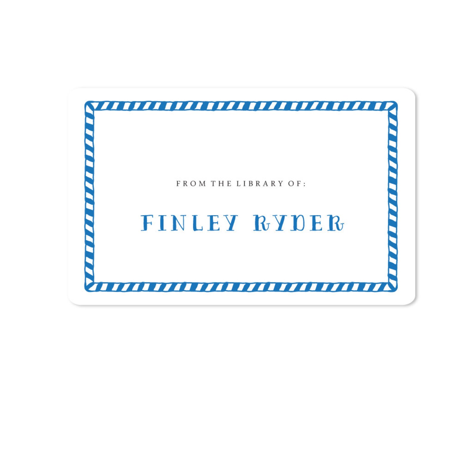 Custom Bookplates Personalized Bookplate Stickers: Hand Drawn Stripe Ex Libris - Etsy