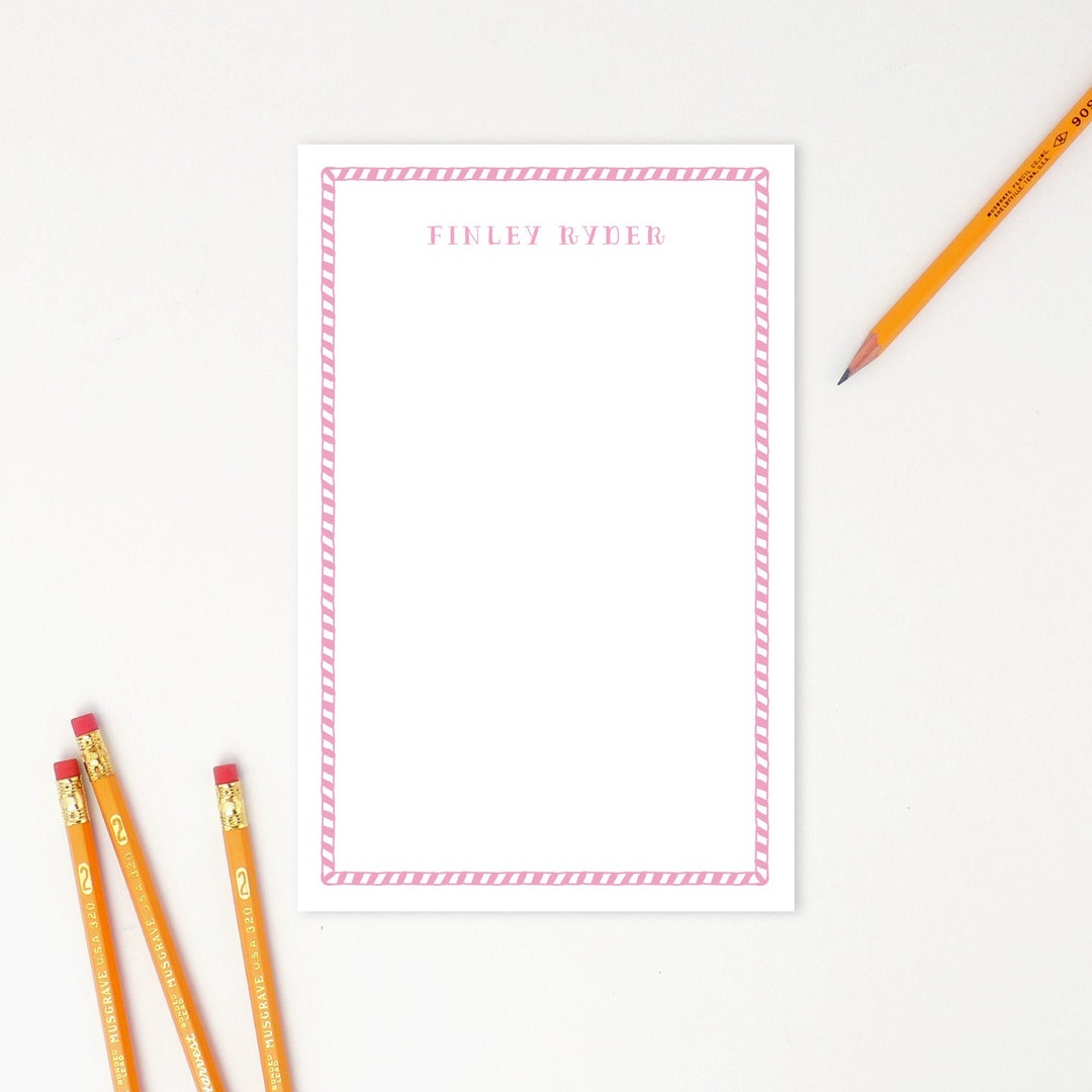 Writing Pad Customized Personalized Notepad, Personalized Stationery, Stationary, Writing ...