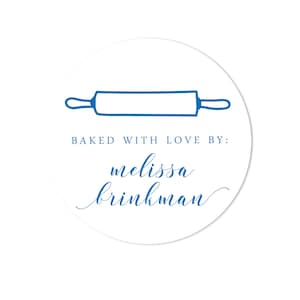 Personalized From the Kitchen of Labels, From the Kitchen of Stickers, Custom Handmade Labels, Homemade Label Stickers, Rolling Pin