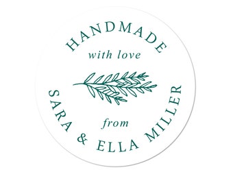 Sticker Labels for handmade items, Personalized Labels for handmade items, business labels for packaging, Business Labels for jars, Branch