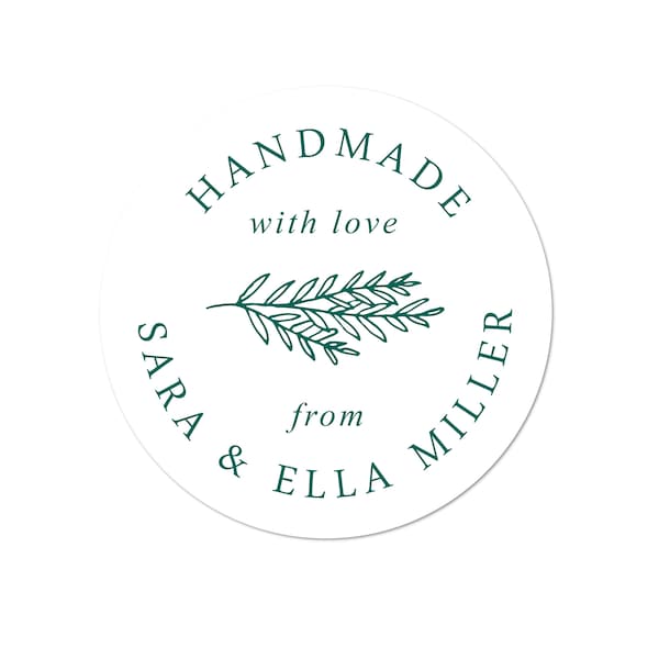 Sticker Labels for handmade items, Personalized Labels for handmade items, business labels for packaging, Business Labels for jars, Branch