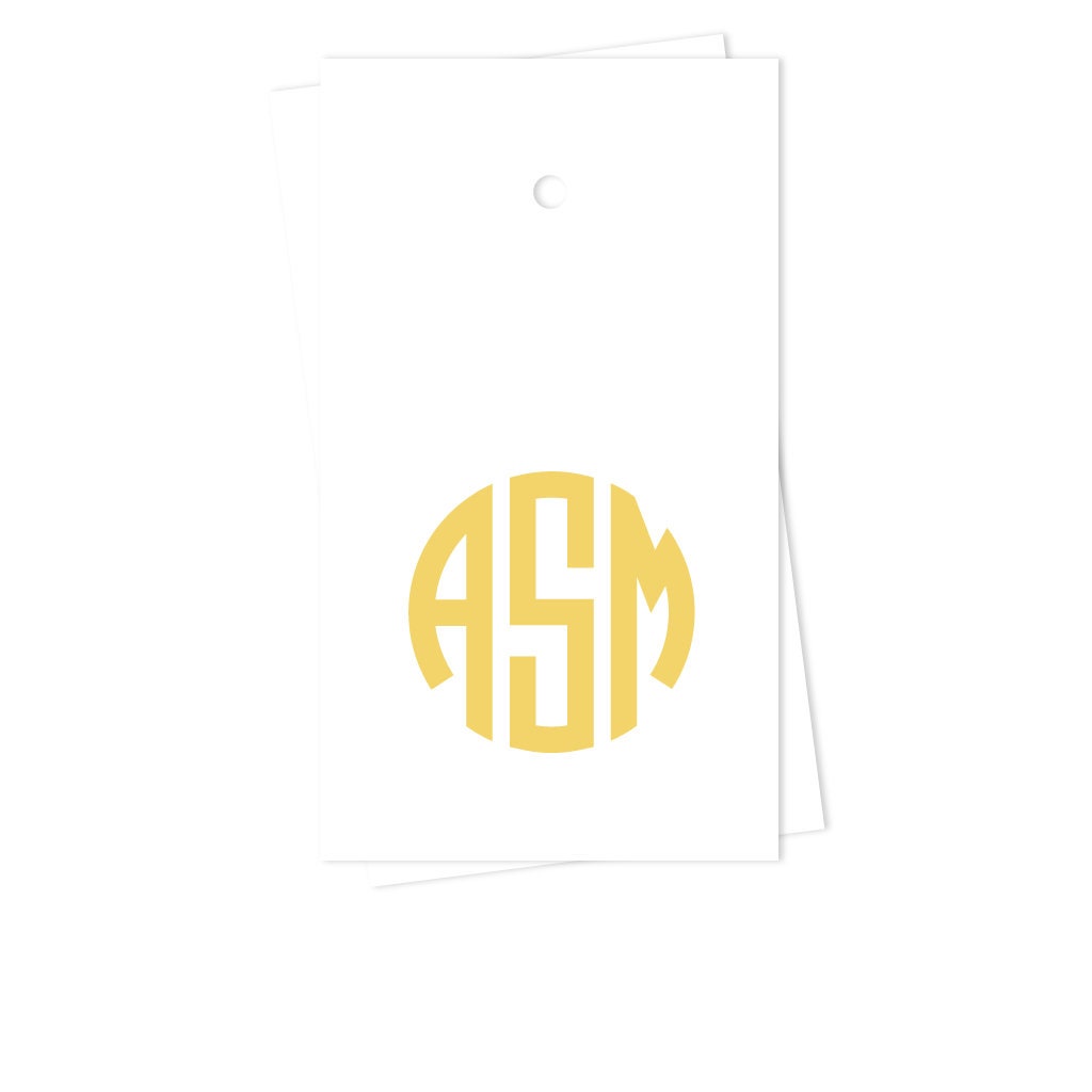 Monogram Tag Personalized Circle Monogram Gift Tags – Custom Favor Tags - Etsy