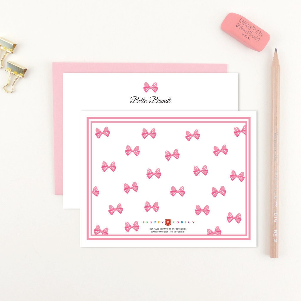 Kids Personalized Stationery set for girls Note card gift Etsy