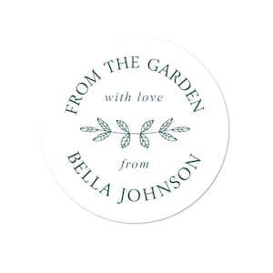 Personalized From the Garden of Labels, From the Garden of Stickers, Custom Garden Labels, Homemade Garden Label Stickers, Leaves