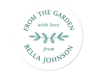 Personalized From the Garden of Labels, From the Garden of Stickers, Custom Garden Labels, Homemade Garden Label Stickers, Leaves