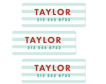 School Labels for Boys and Girls, School Name Labels, Back to School Personalized Kids Labels Stickers, Not Dishwasher Safe, Qty 30