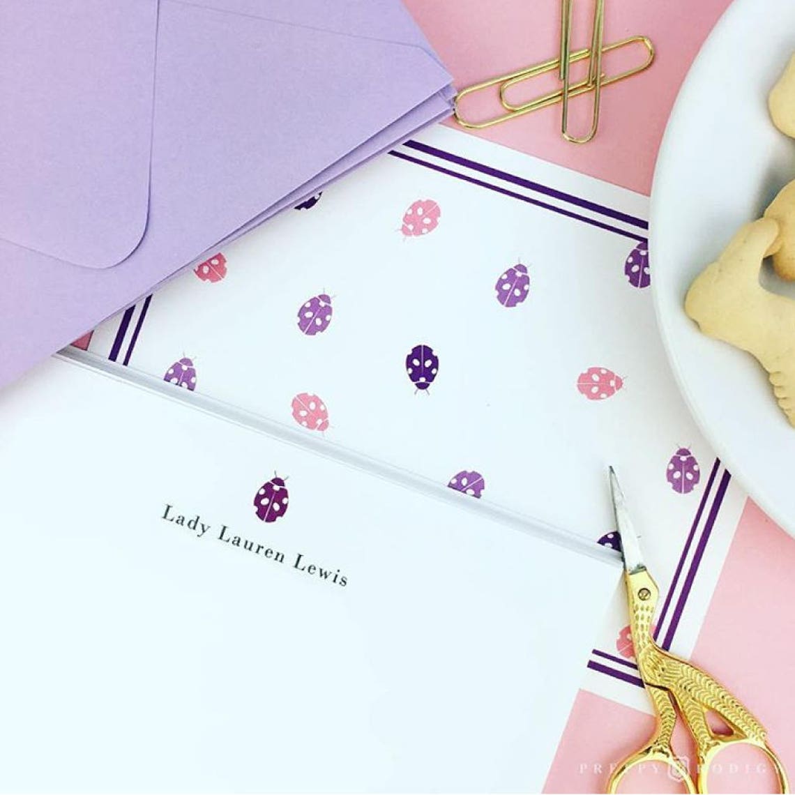 Personalized Kids Stationery for girls Children's Etsy