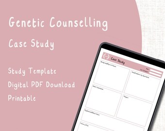 Genetic Counselling Case Study Printable A4 Digital Download