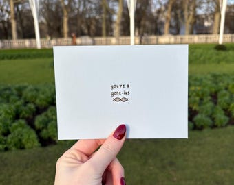 Genetics You're a Gene-ius Science Postcard