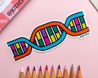 DNA Helix Transparent Sticker