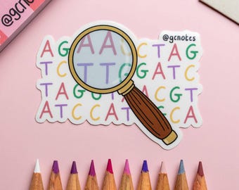 DNA Search Transparent Sticker