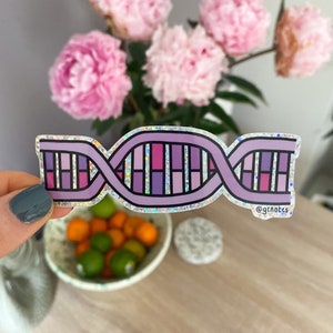 DNA Helix Glitter Sticker