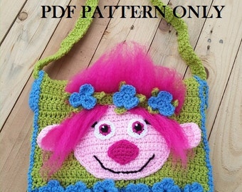 Crochet Troll Messenger Book Bag - PDF Pattern Only