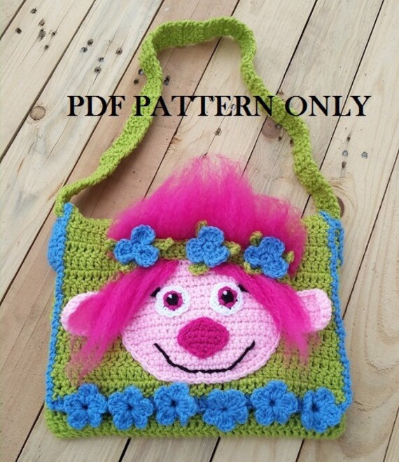 Crochet Troll Messenger Book Bag PDF Pattern Only Etsy