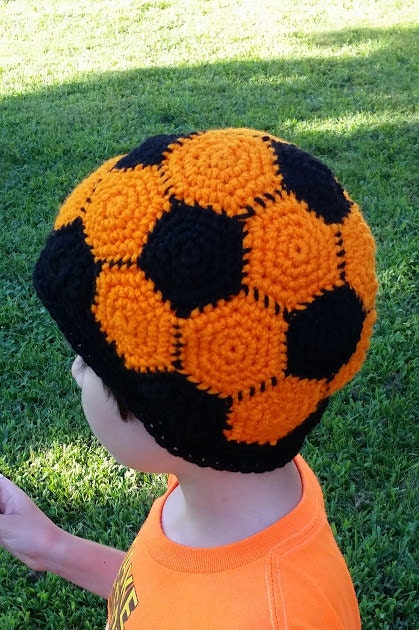 Crochet soccer best sale ball hat