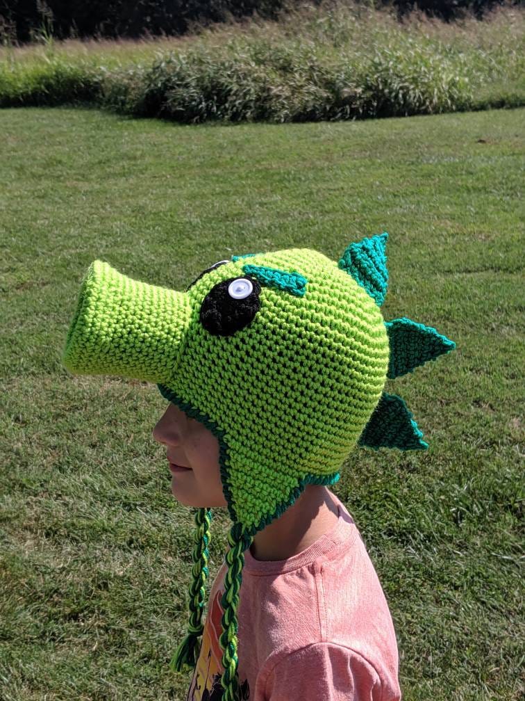 Green Repeater Peashooter Pea Shooter Crochet Hat Beanie Etsy Israel