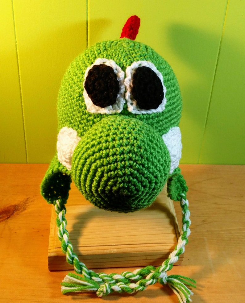 Crochet Yoshi Inspired Dinosaur Hat Beanie Stocking Cap With Etsy